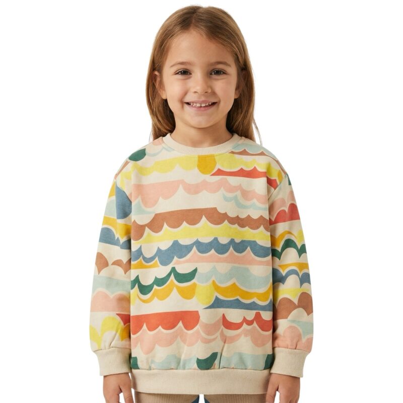 Difa φούτερ μπλούζα με χνούδι «Rainbow»