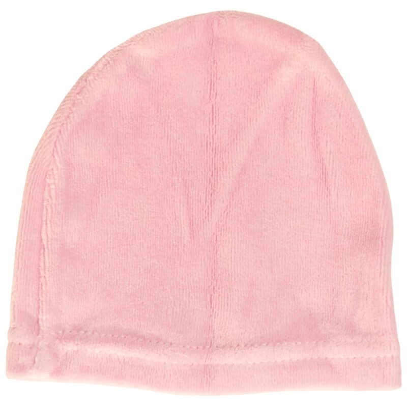 Pera Bebe ολόσωμο βελουτέ φορμάκι με σκουφάκι «Lovely Pink Teddy» - Image 3