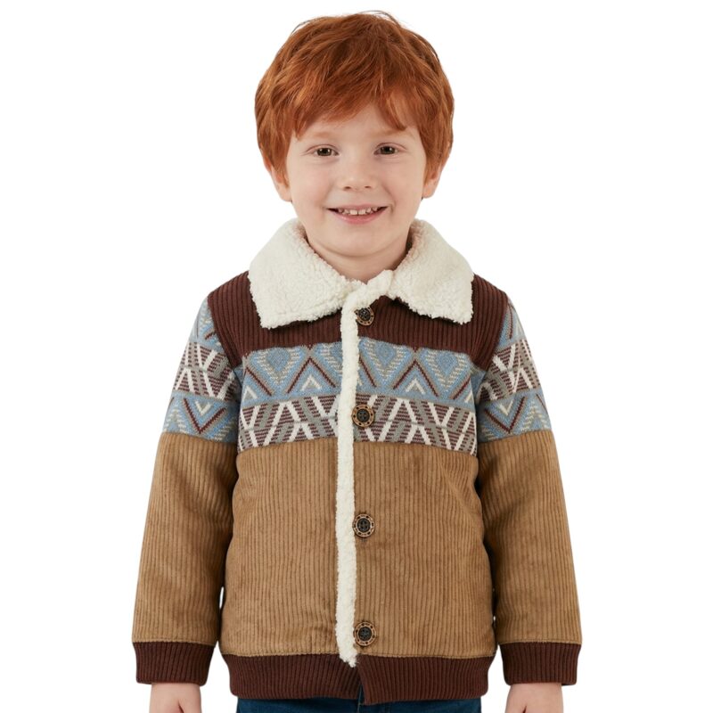 Cocuk Kids πλεκτή ζακέτα με γουνάκι «Cold Winter»