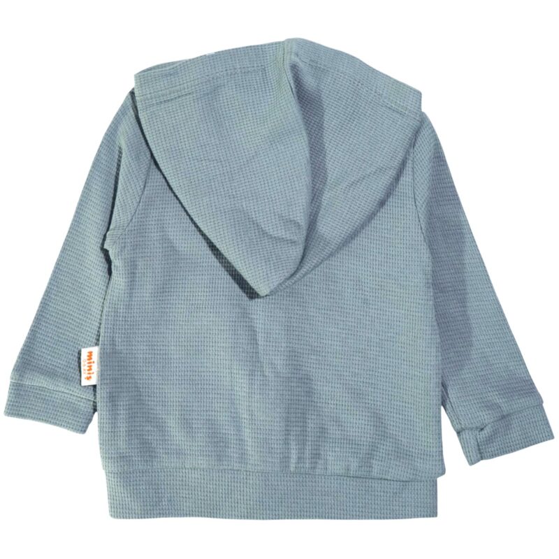 Γκρι βρεφική ζακετούλα Mancar Teddy in Grey με κουκούλα