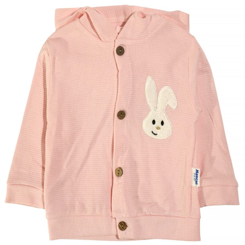 Βρεφική ζακετούλα Mancar Delicate Rabbit ροζ για κορίτσι