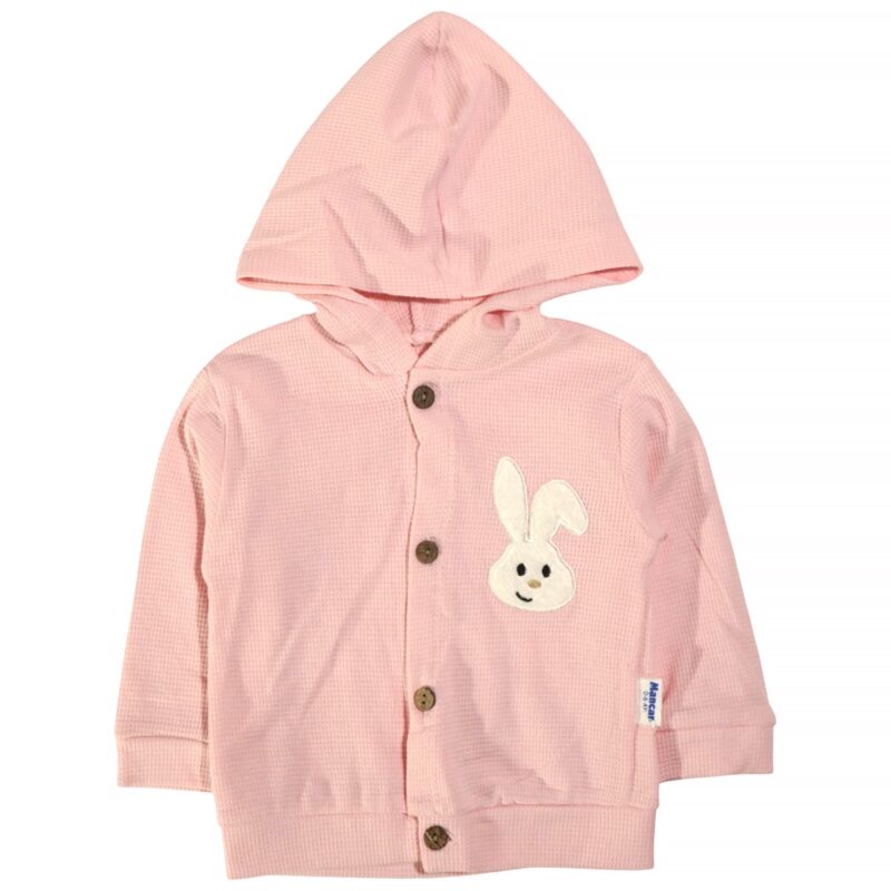Mancar βρεφική ζακετούλα Delicate Rabbit με απλικέ σχέδιο