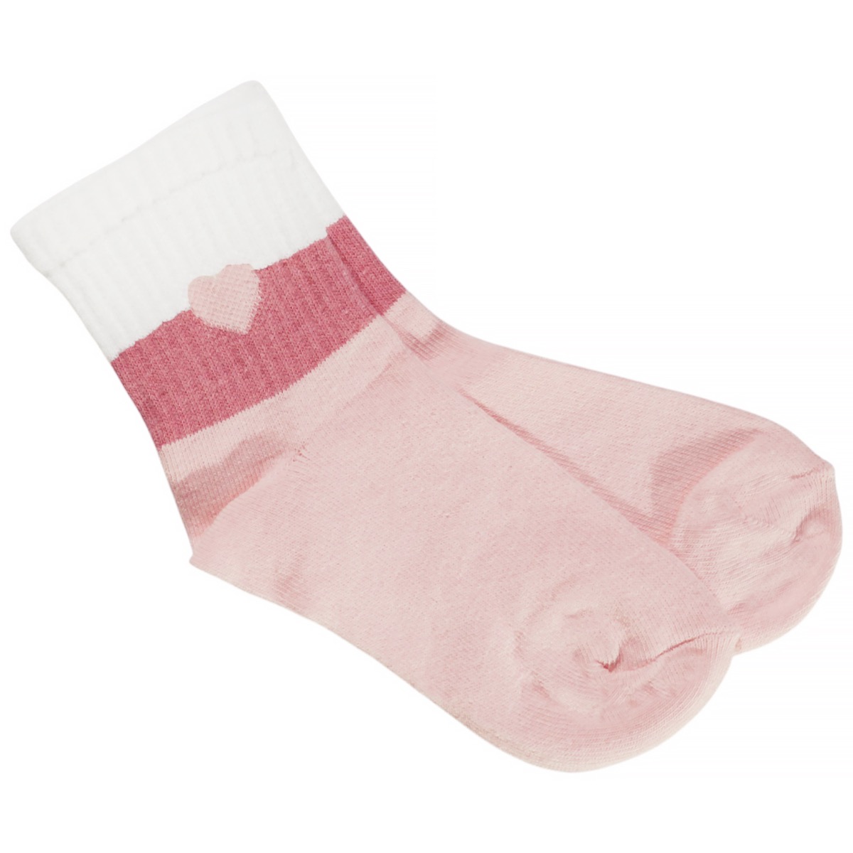 Ροζ παιδικές κάλτσες Panda με χαριτωμένη καρδιά