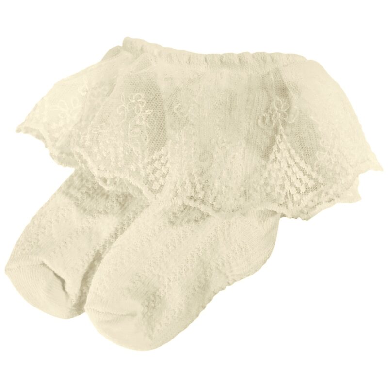 Καλτσούλες με τούλι Olay Socks σε εκρού από βαμβάκι