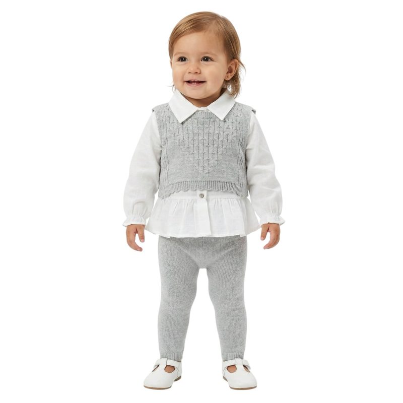 Becol βρεφικό πλεκτό σετ τριών τεμαχίων «Perfect Warmth»