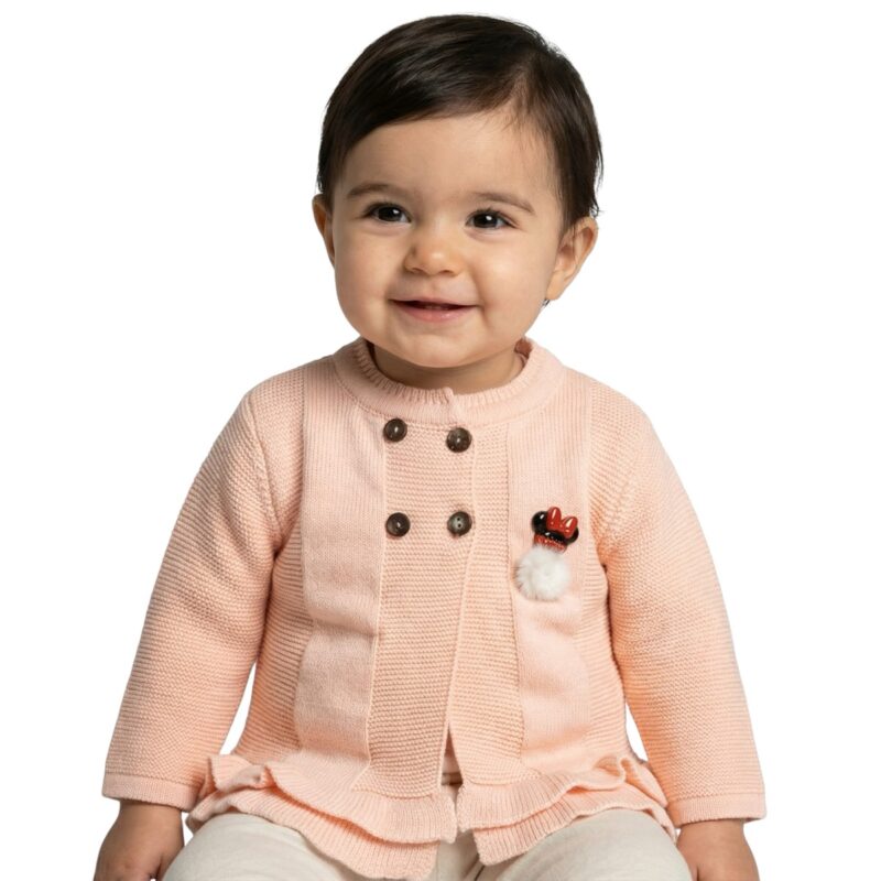 Becol βρεφική εποχιακή πλεκτή ζακετούλα «Delicate Salmon»