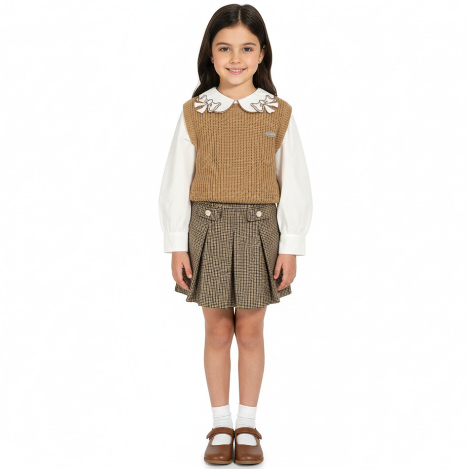 Eray σετ γιλέκο, πουκάμισο και φούστα «Classic Beats»