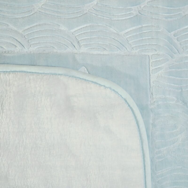 Ζεστή βελουτέ κουβέρτα Recos «Blue Waves» για αγόρια