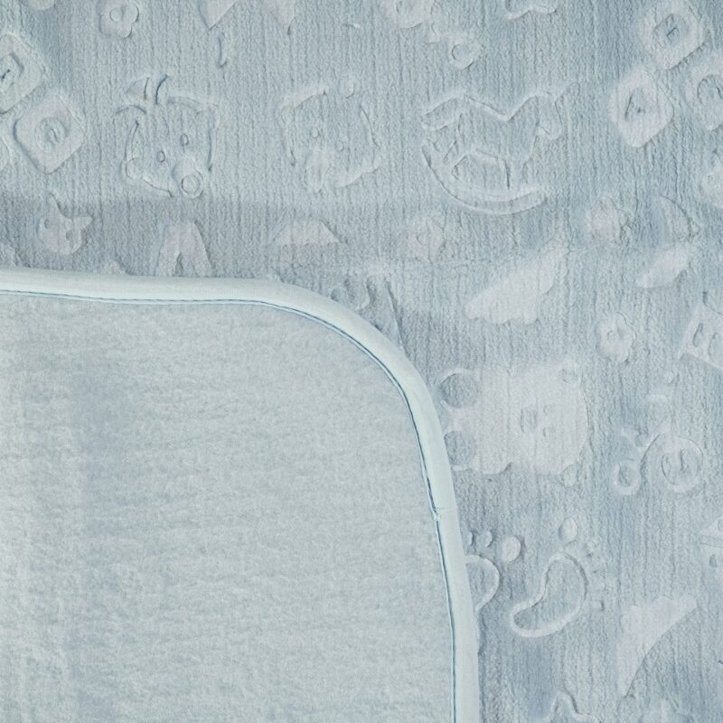 Recos «Blue Baby» βελουτέ κουβέρτα για κούνια, απαλή και πρακτική
