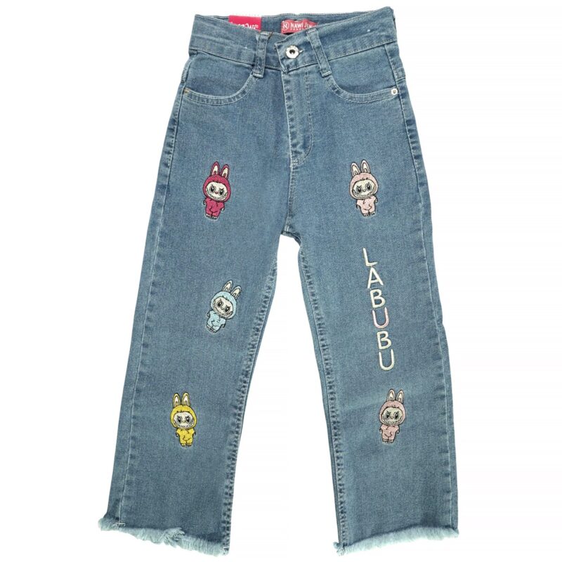 Nawi Jeans τζιν baggy μπλε για κορίτσι «Blue Monster» άνετη εφαρμογή