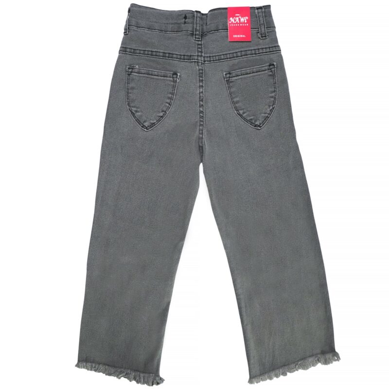 Nawi Jeans μαύρο τζιν baggy για κορίτσι με τσέπες μπροστά και πίσω