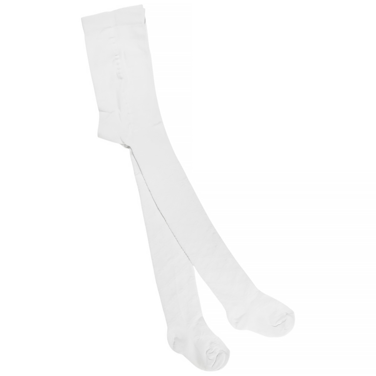 Λευκό χοντρό καλσόν Melody Baby με ανάγλυφα σχέδια για κορίτσι