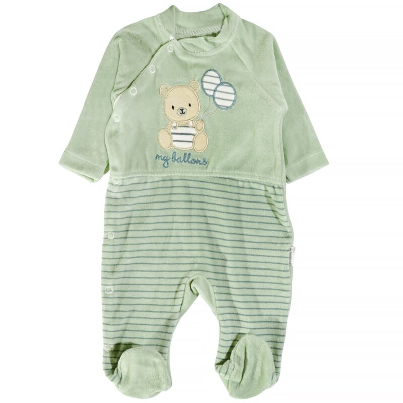 Annora Baby ολόσωμο φορμάκι βεραμάν με τρουκς στο πλάι