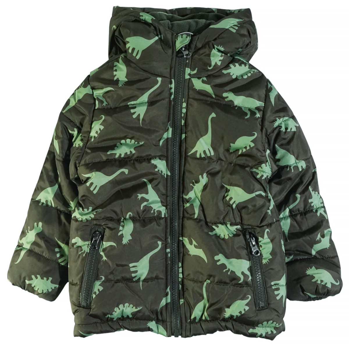 Funky μπουφάν puffer πράσινο για αγόρι με κουκούλα