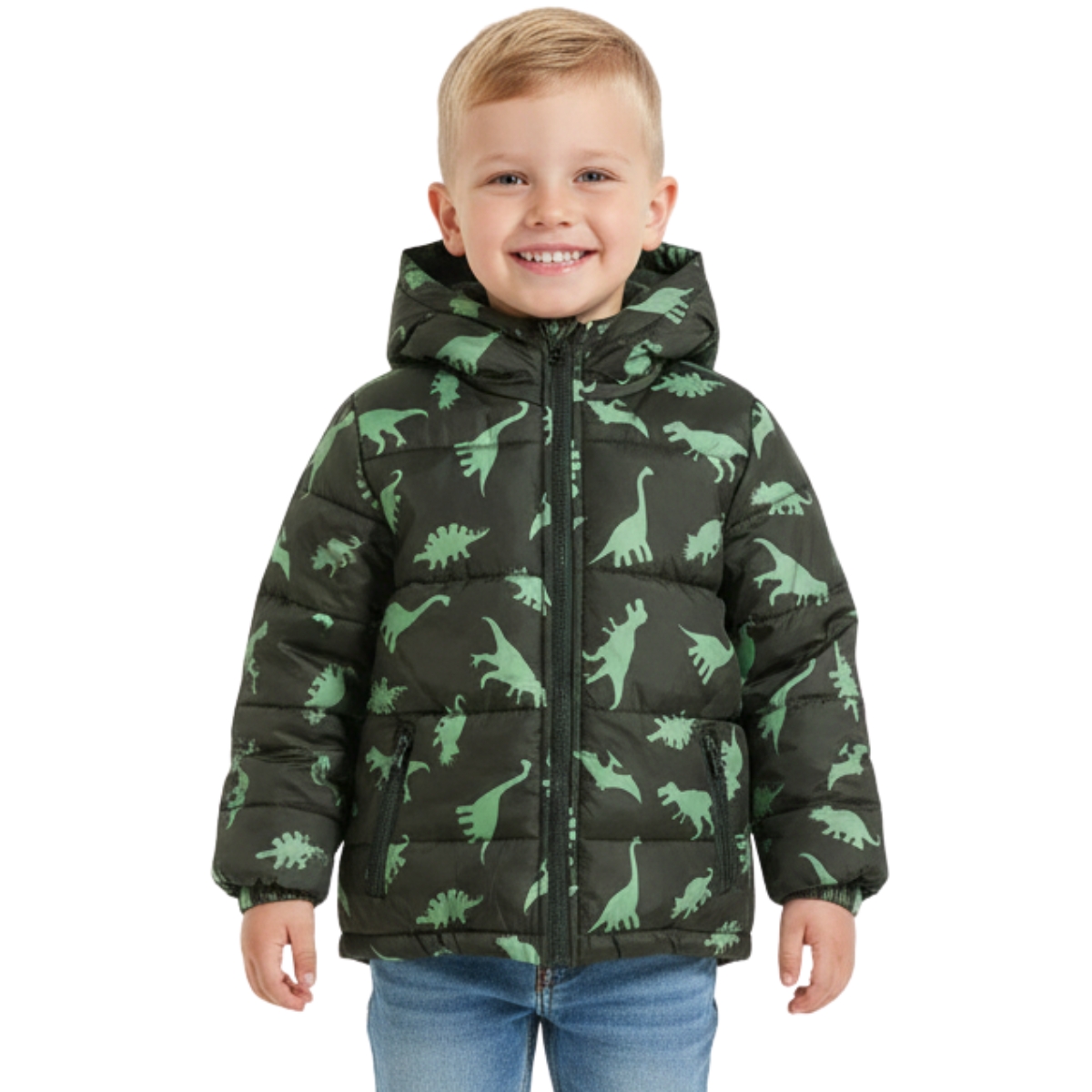 Funky μπουφάν puffer «Green Dino Style»