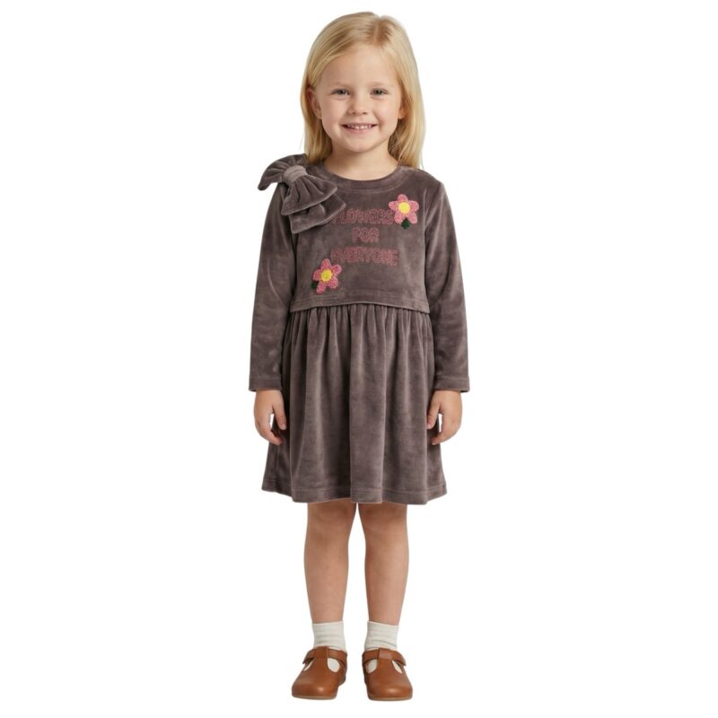 Carmina Kids βελουτέ φορεματάκι «Flowers For Everyone»