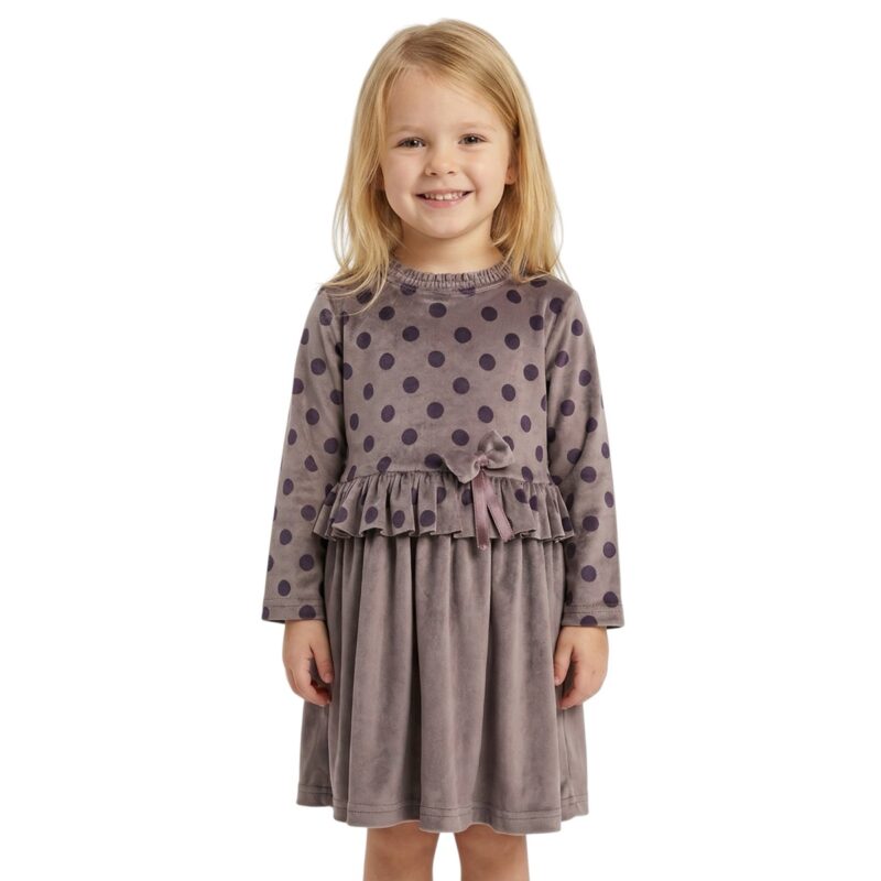 Carmina Kids βελουτέ φορεματάκι «Purple Velvet Lady»