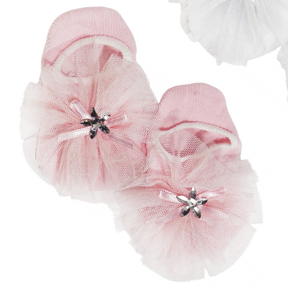 Σετ δύο ζευγαριών JW Baby καλτσούλες τούλι Festive