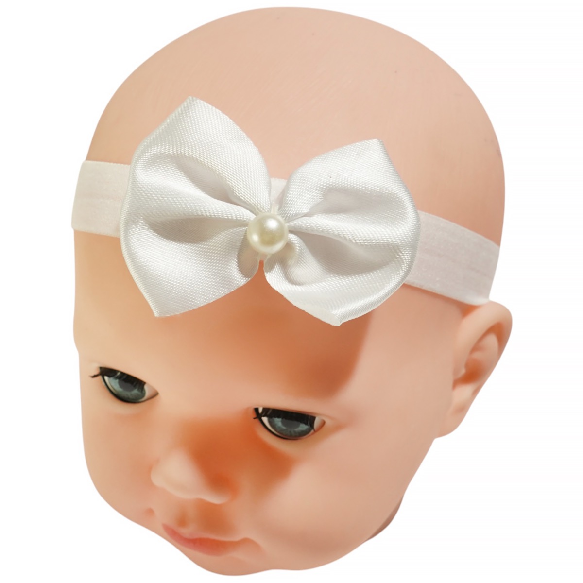 AZ κορδέλα μαλλιών λευκή που χαρίζει ρομαντική νότα