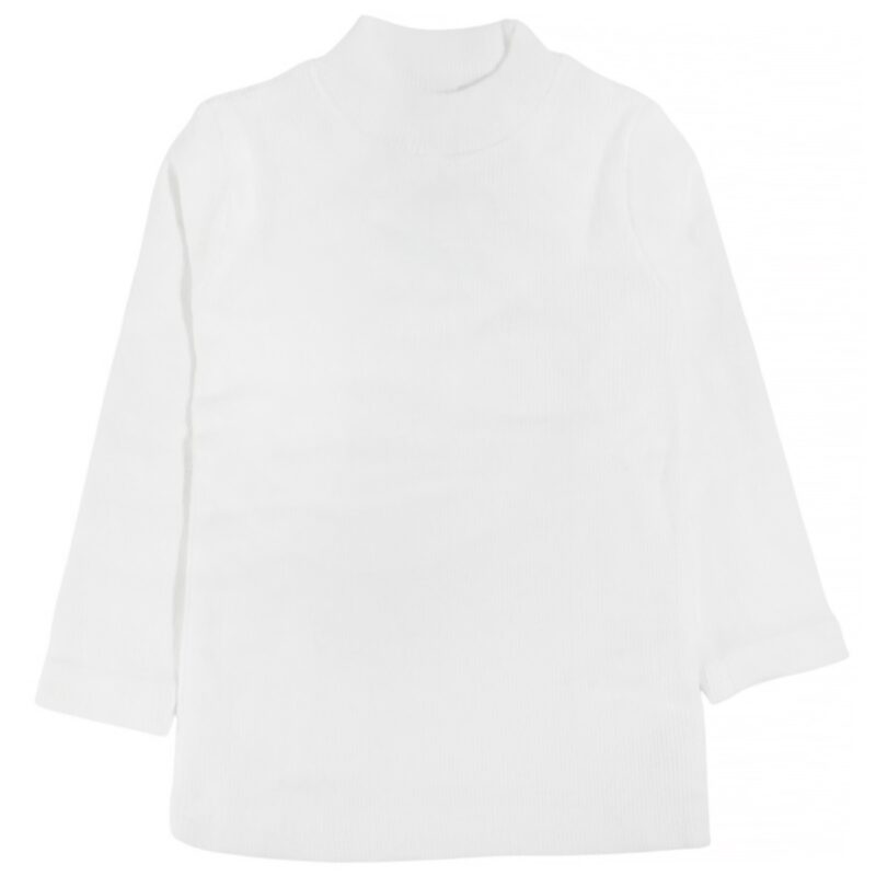 Λευκή ριμπ μπλούζα Benigiy με απαλή υφή