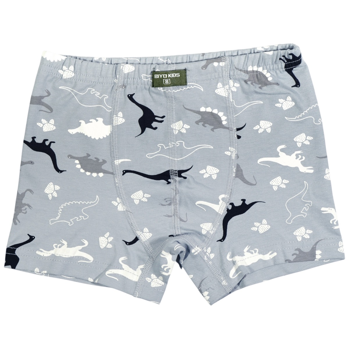 Biyo Kids γκρι μποξεράκι για αγόρι με all over τύπωμα δεινόσαυρους