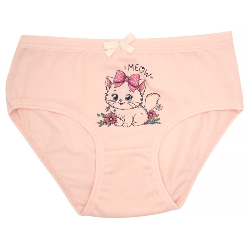 Παιδικό βρακάκι Biyo Kids σομόν γατούλα για κορίτσια Meow