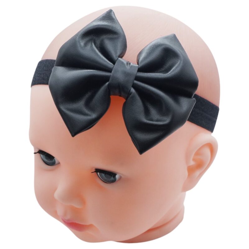 Κορδέλα μαλλιών Defne μαύρο φιόγκο για κορίτσια