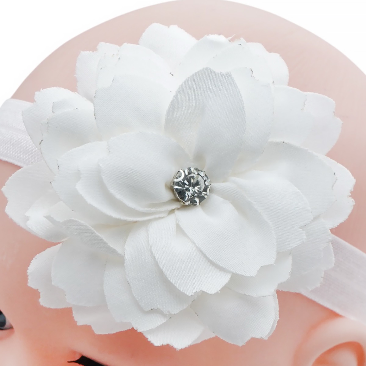 Defne εκρού κορδέλα μαλλιών με υφασμάτινο λουλούδι για παιδιά