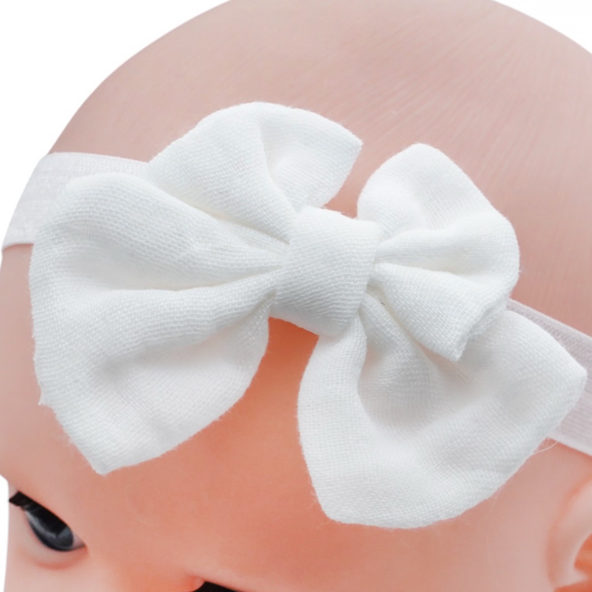 Defne εκρού κορδέλα για παιδικά μαλλιά με ρομαντικό φιόγκο