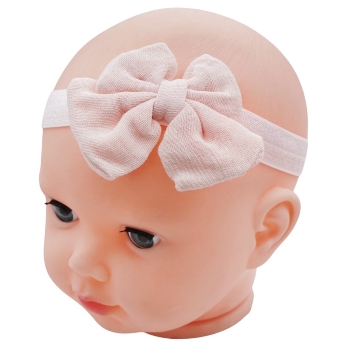 Defne αξεσουάρ μαλλιών σομόν κορδέλα με λεπτό λάστιχο και φιόγκο