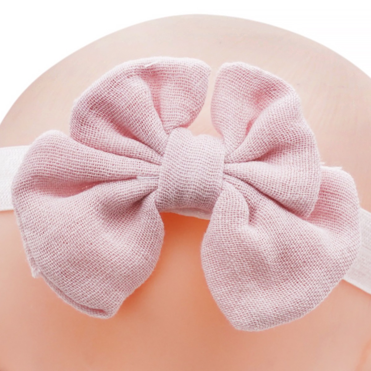 Defne κομψή κορδέλα μαλλιών ροζ με φιόγκο για παιδιά