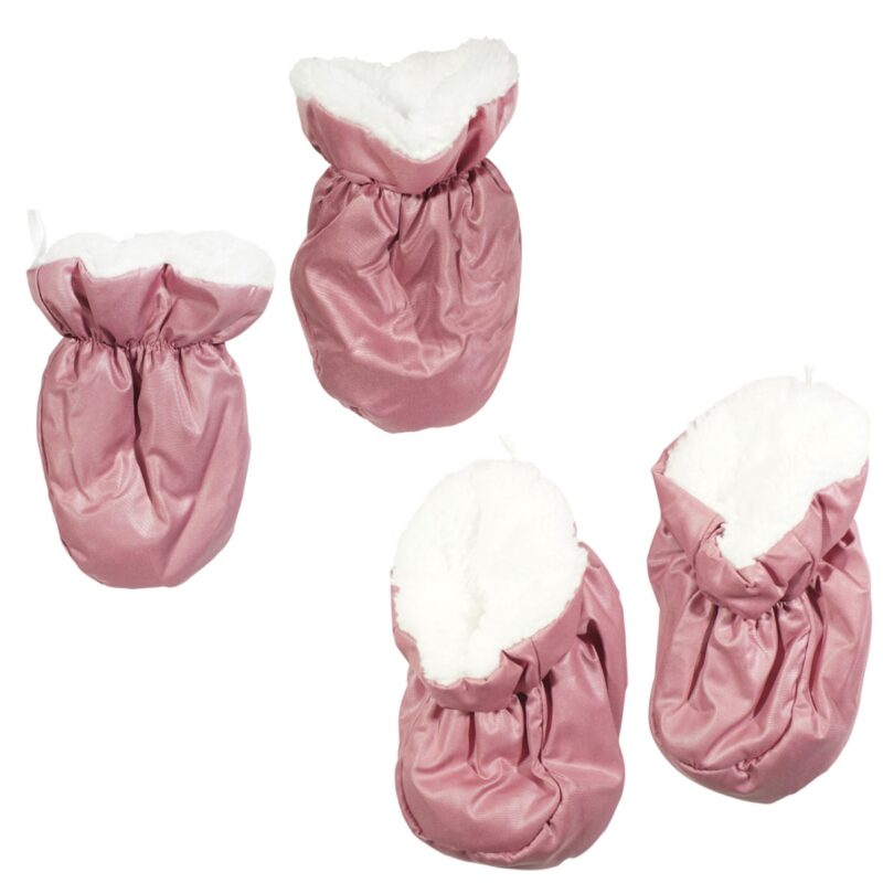 Kids Buude puffer για μωρό κορίτσι με γαντάκια και παπουτσάκια αγκαλιάς