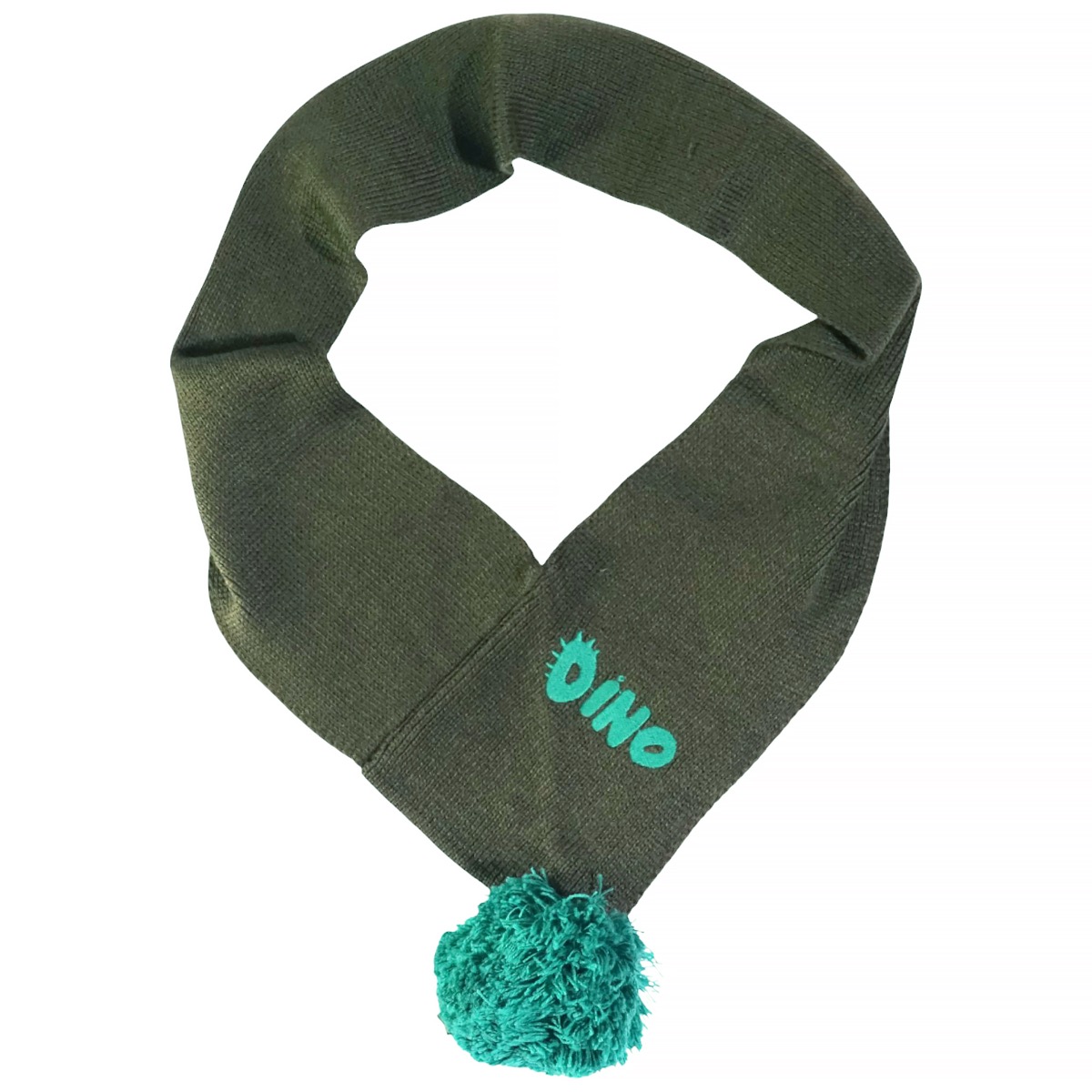 Παιδικό κασκόλ Kitti λαδί Dino για αγόρι, μαλακό και ζεστό