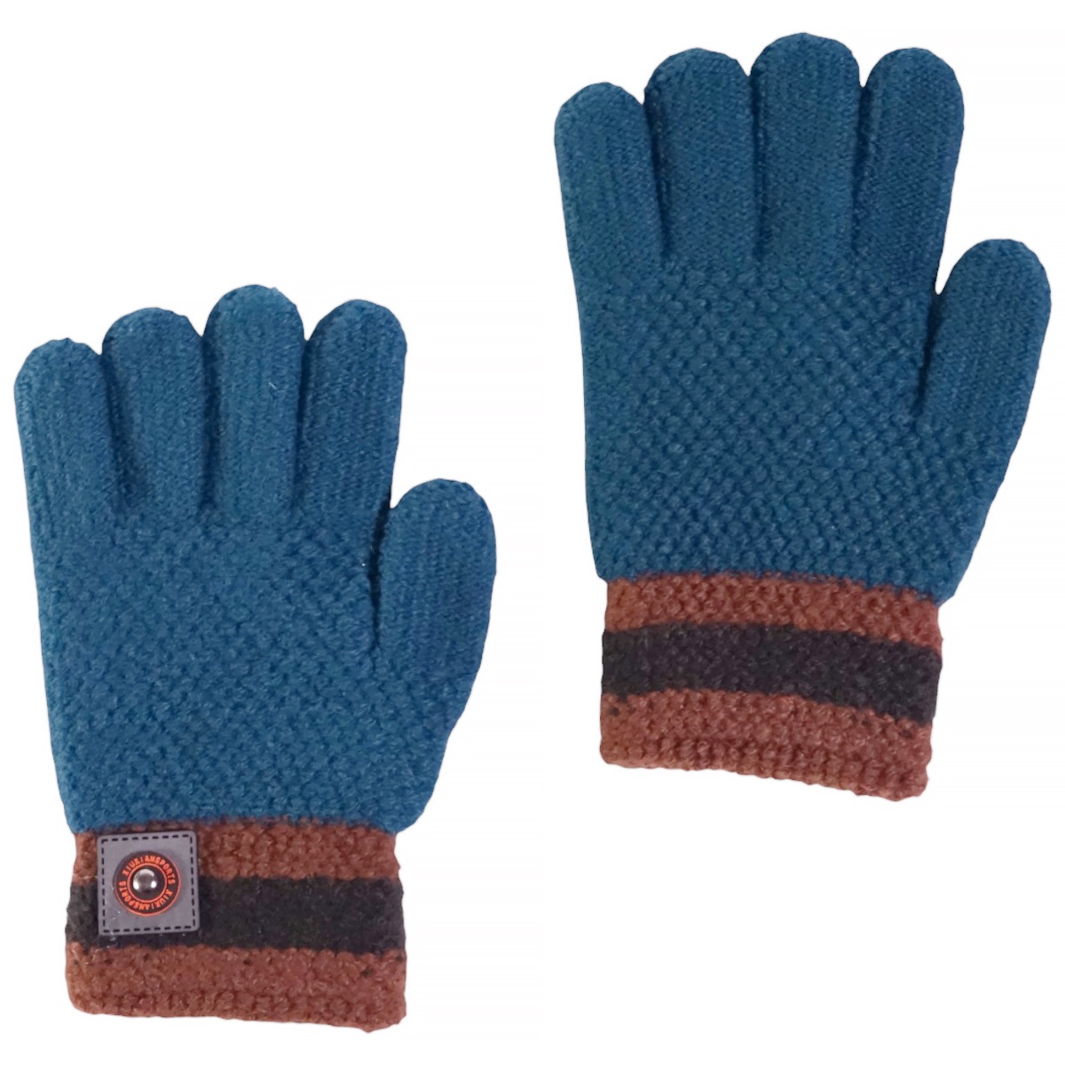 Γάντια Kitti σε πετρόλ χρώμα από μαλακό χοντρό νήμα