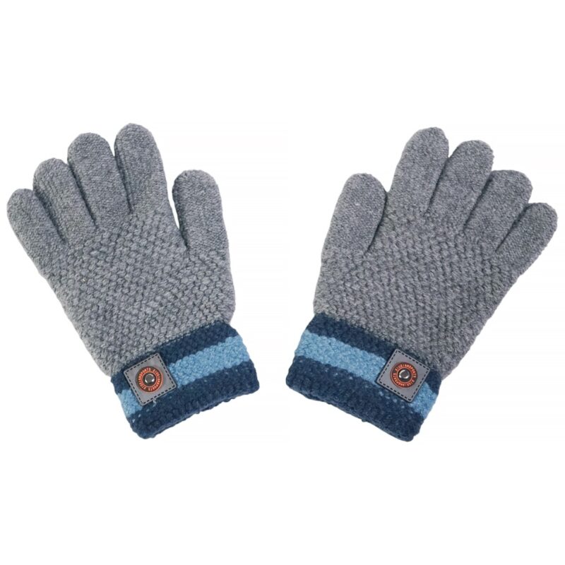 Χειμερινά πλεκτά γάντια Kitti για αγόρια σε κλασικό γκρι