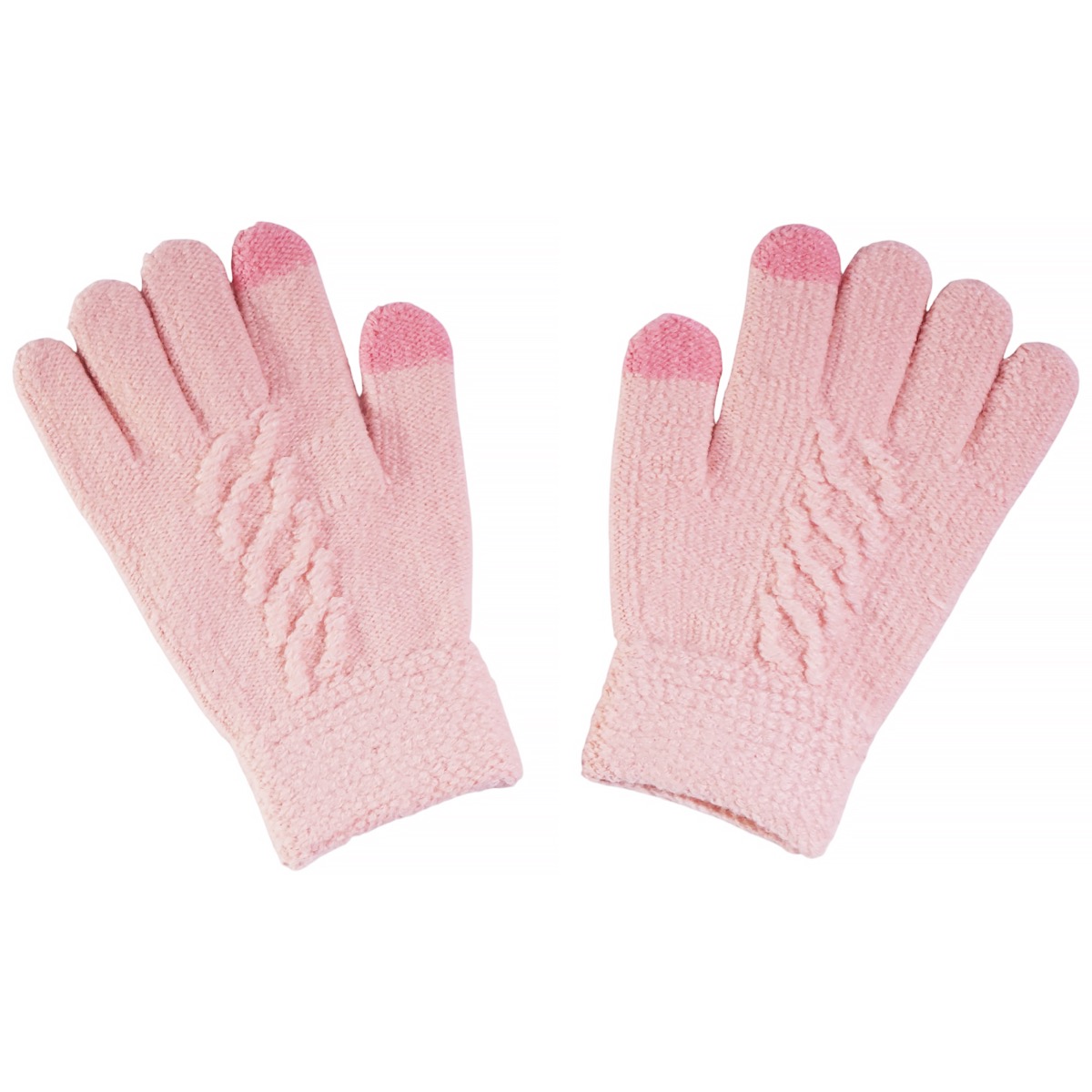 Kitti πλεκτά γάντια για κορίτσι σε ροζ χρώμα χειμερινά
