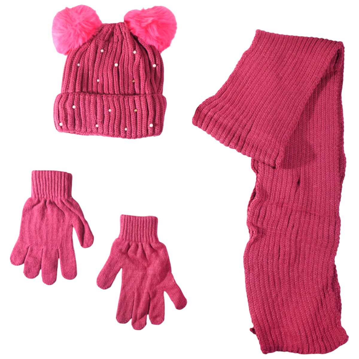 Πλεκτά αξεσουάρ Fuchsia Pearls Kitti για κορίτσι με μοναδικό στυλ