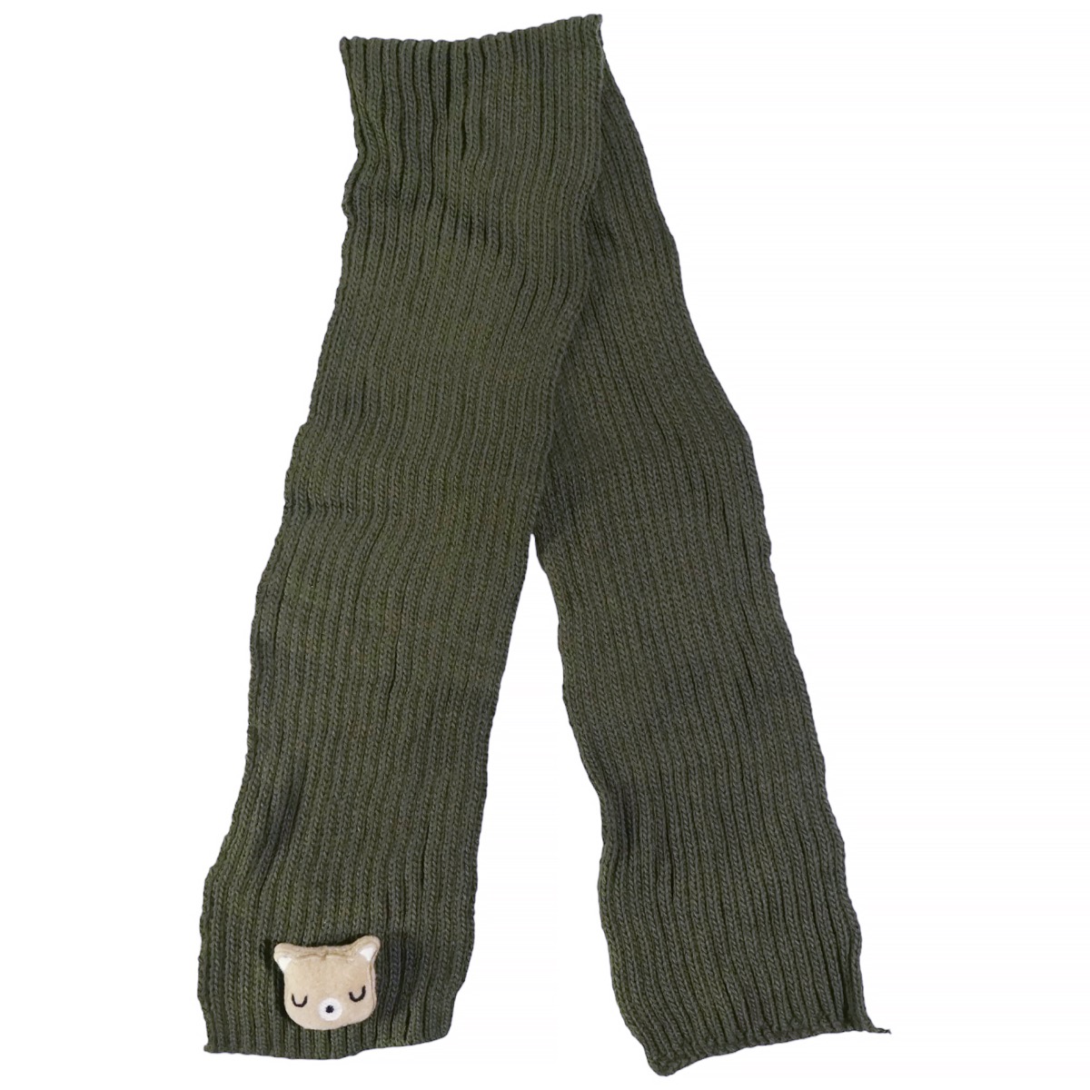 Κασκόλ Recos σε λαδί χρώμα που συμπληρώνει το σετ