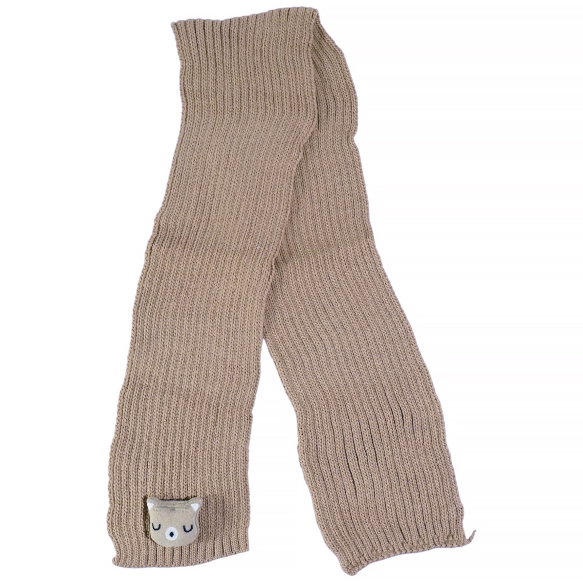 Recos πλεκτό σετ καφέ για αγόρι, με απαλό κασκόλ