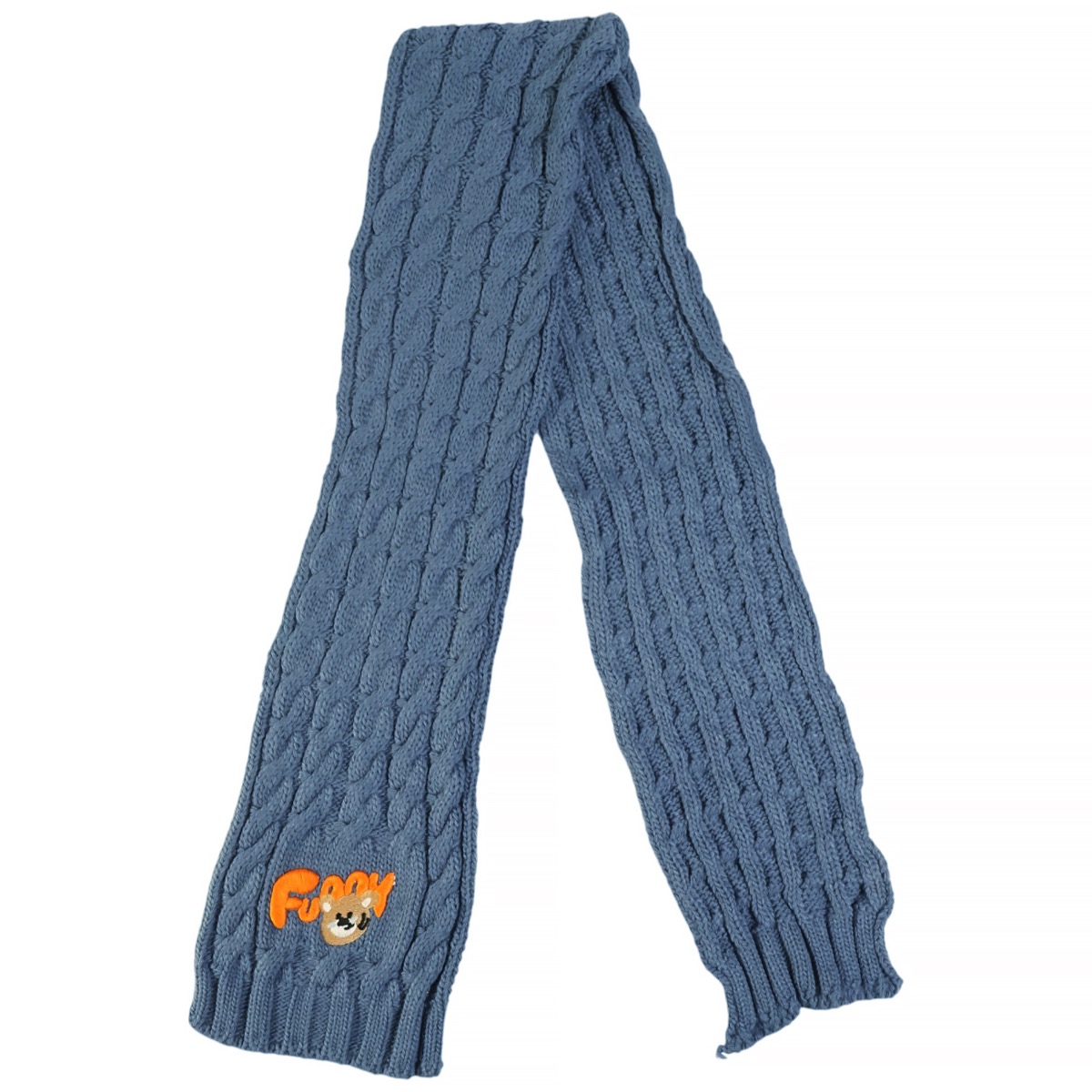 Recos πλεκτό σετ μπλε για αγόρι, με απαλό κασκόλ