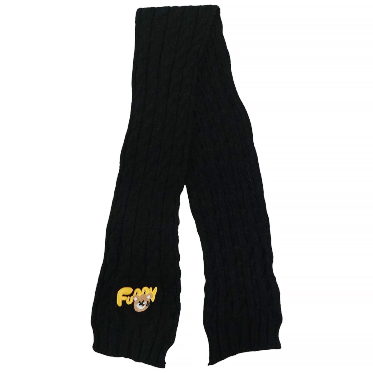 Recos πλεκτό σετ μαύρο για αγόρι, με απαλό κασκόλ