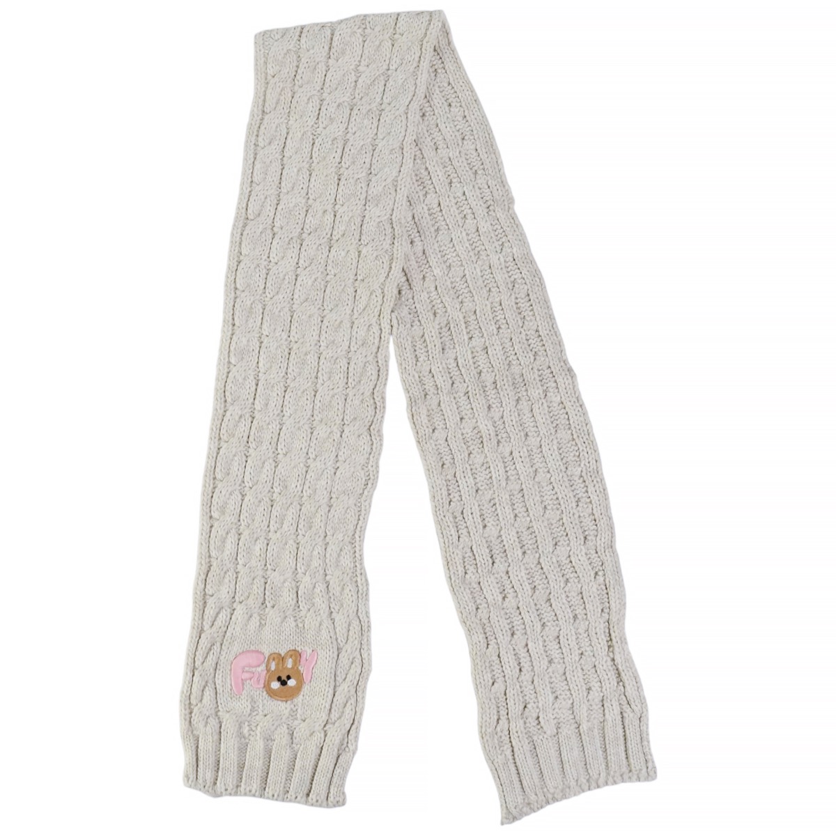 Κασκόλ Recos Beige Funny Bunny για κορίτσι σε διαχρονικό μπεζ χρώμα