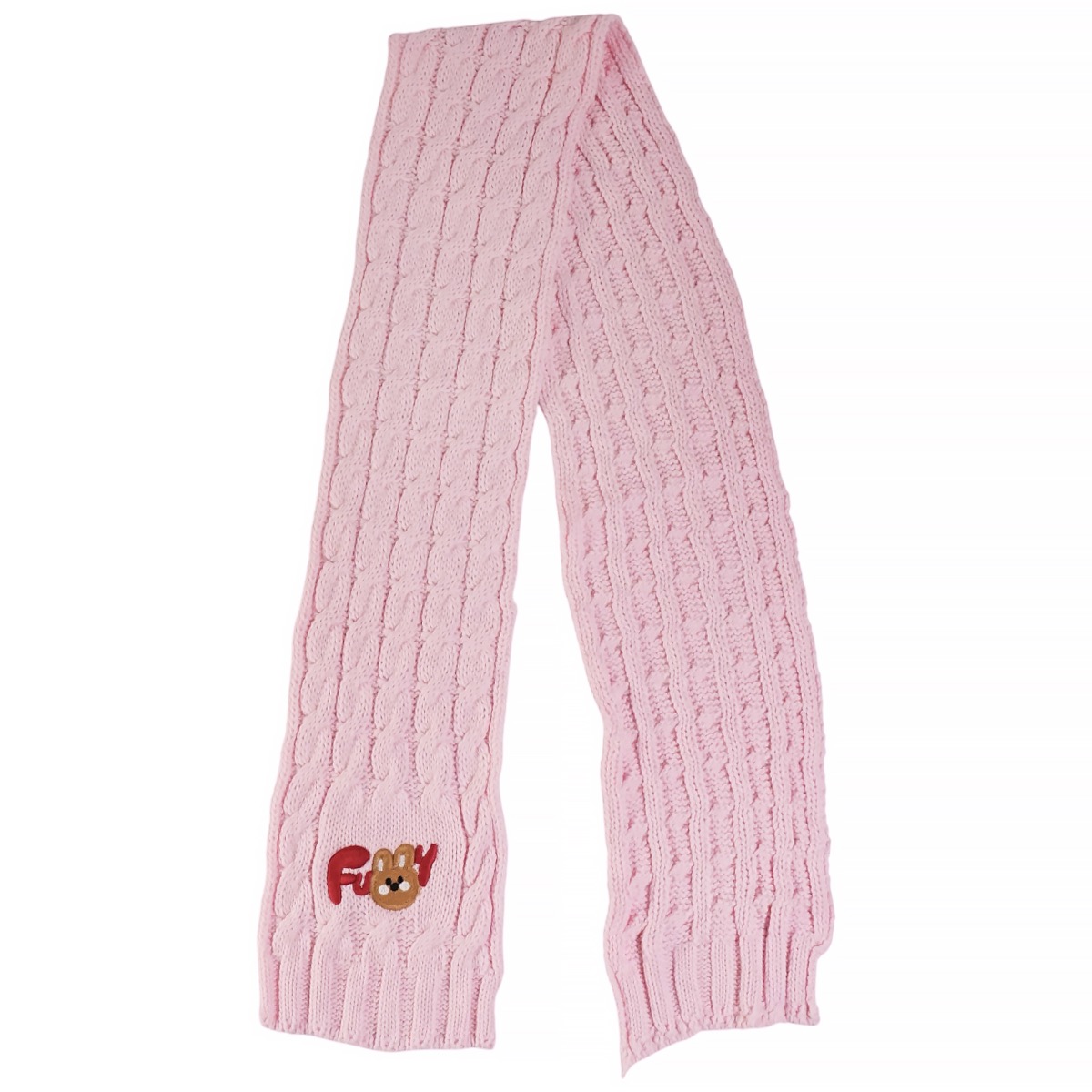 Κασκόλ Recos Pink Funny Bunny για κορίτσι σε υπέροχο ροζ χρώμα