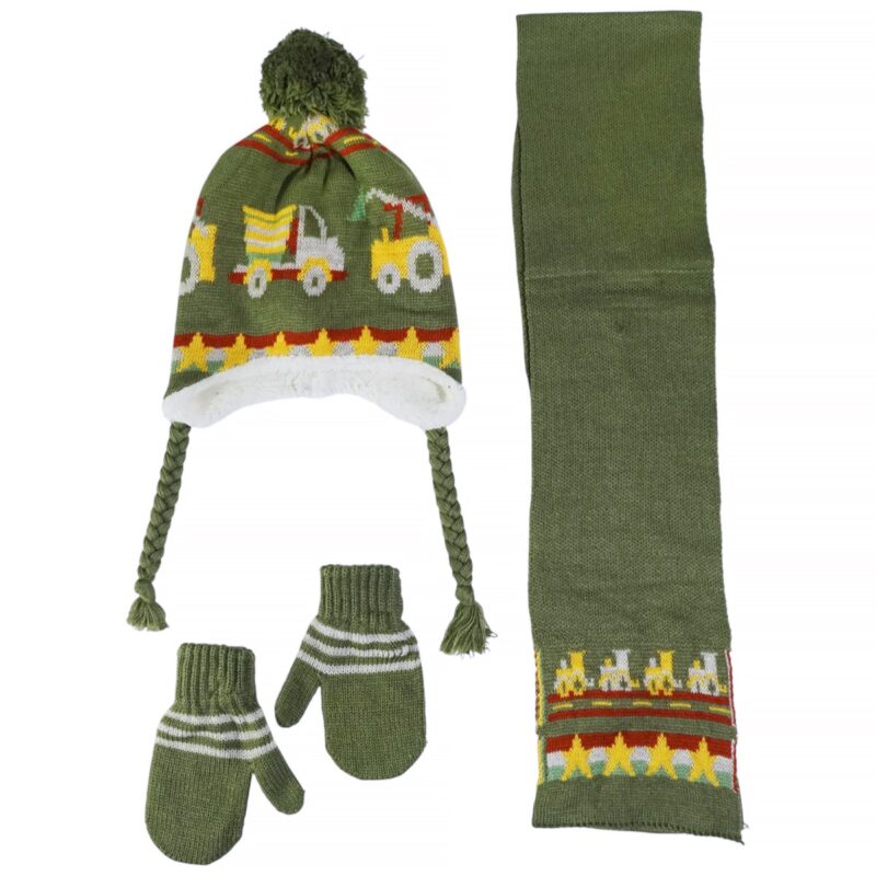 Tidi Kids Green Cars σετ για αγόρι, ιδανικό για χειμερινές περιπέτειες