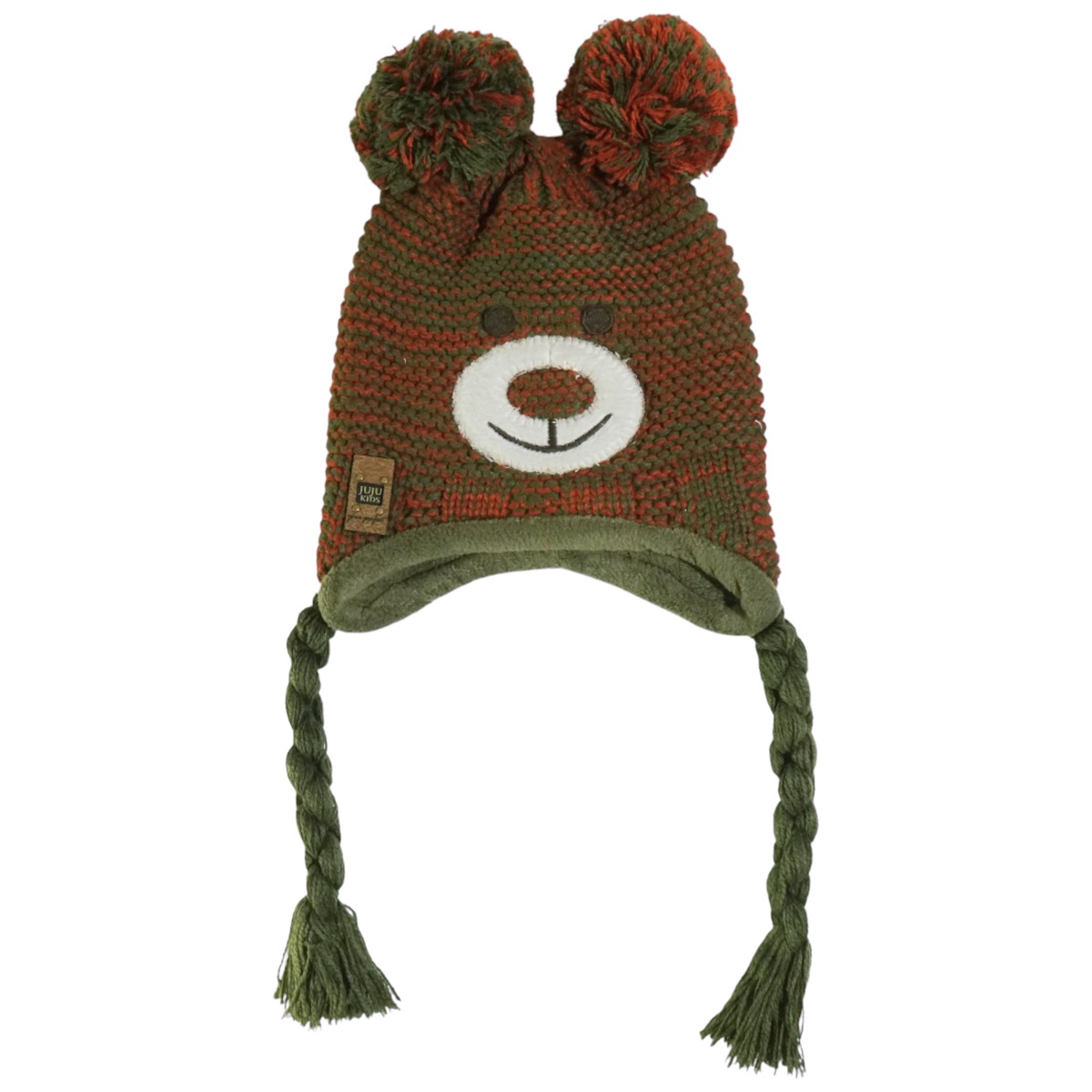 Σκούφος Juju Perfect Bear για αγόρι με χαριτωμένο απλικέ σχέδιο και δύο φουντίτσες