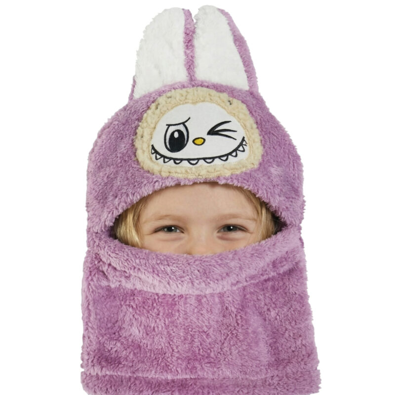 Minikep παιδικό σκουφάκι full face «Purple Creature»