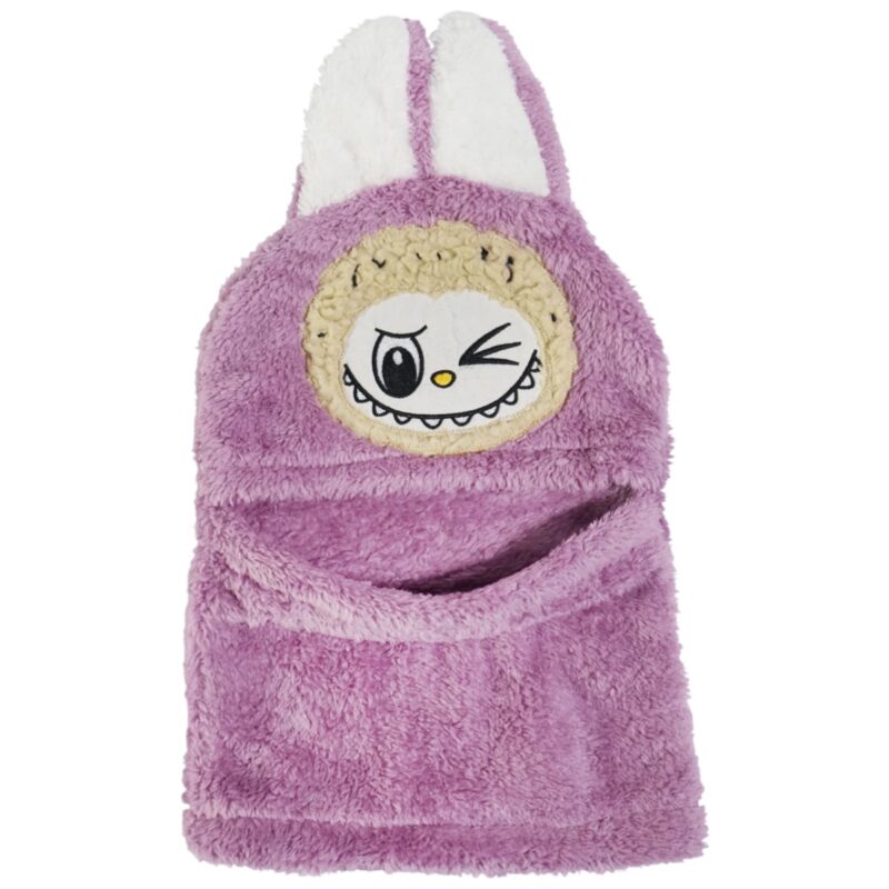 Minikep ζεστό σκουφάκι full face μοβ για παιδιά