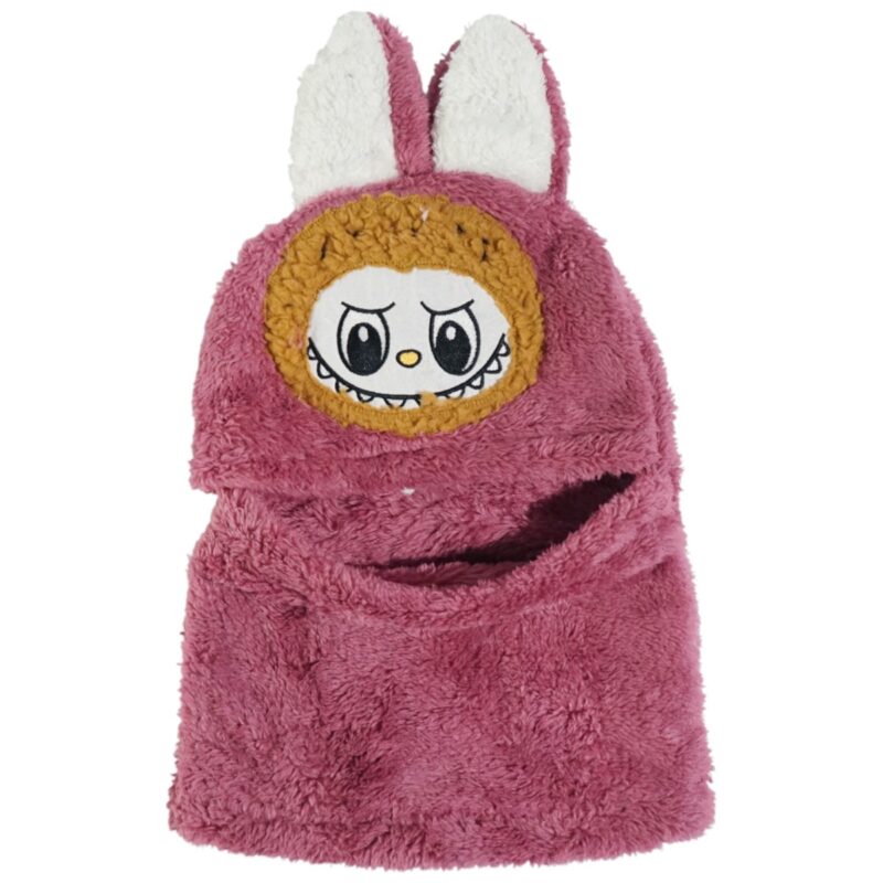 Minikep παιδικό full face σκουφί σκούρο μοβ με παιχνιδιάρικα αυτάκια