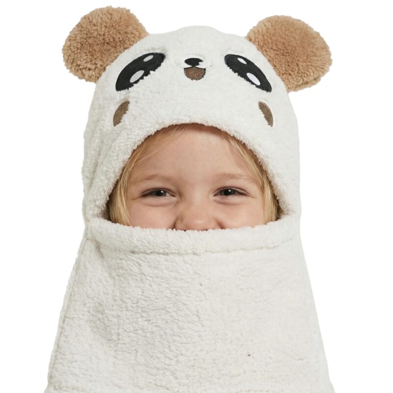 Minikep παιδικό σκουφάκι full face «Beige Panda»