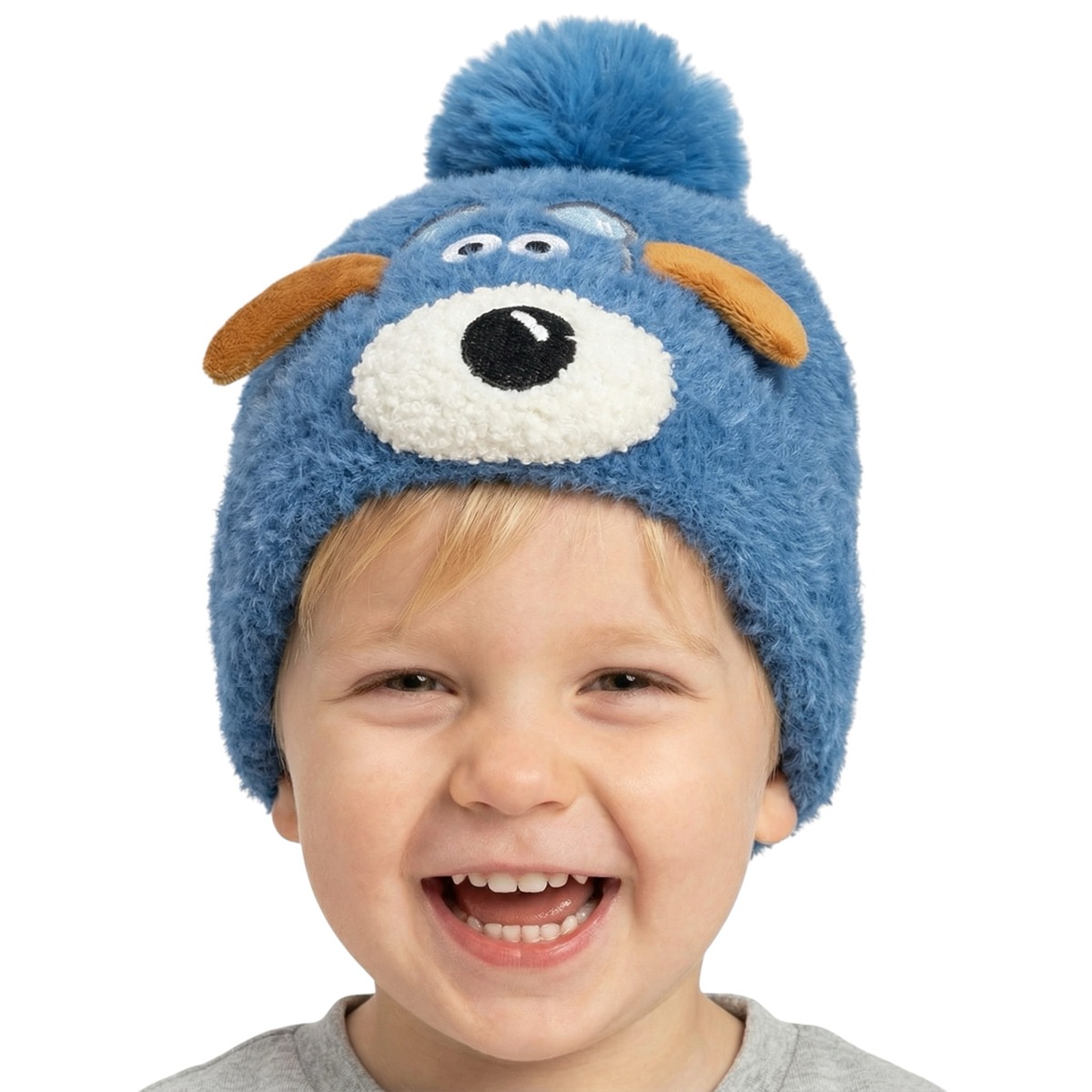 Prahar πλεκτό σκουφάκι «Blue Doggy»